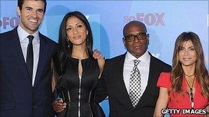 Steve Jones, Nicole Scherzinger, Antonio LA Reid and Paula Abdul