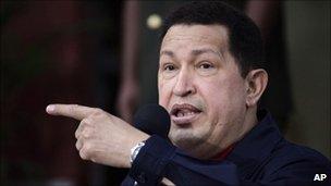 File photo of President Hugo Chavez on 2 June 2011