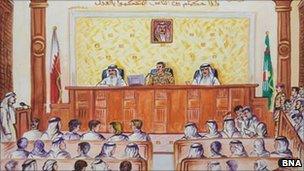 Courtroom sketch (BNA)