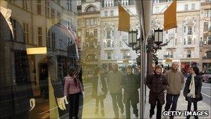 Shoppers in London