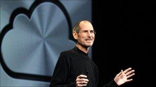 Steve Jobs introducing iCloud