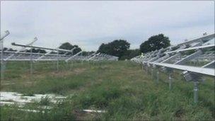 Solar panel frame