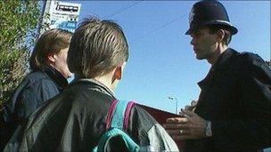 Policeman with children