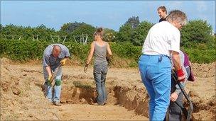 Guernsey airport archaeological dig