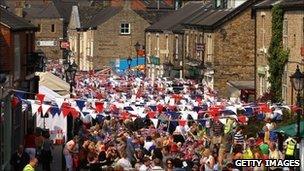 The community of Marple Bridge, Cheshire, enjoy their royal street party in May