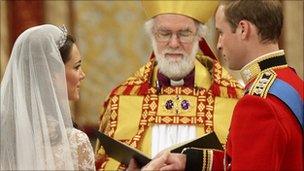 Dr Rowan Williams conducted the wedding of Prince William and Kate Middleton