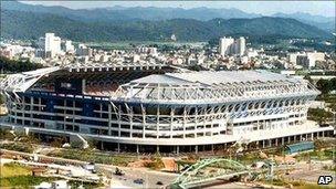 Undated photo of Daejeon world cup stadium in Daejeon, South Korea