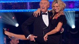 Bruce Forsyth and Tess Daly