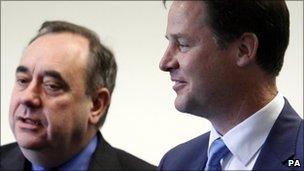 Alex Salmond and Nick Clegg