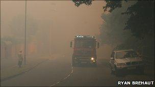 The fire at Upton Heath. Pic: Ryan Brehaut