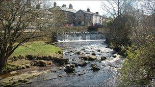 The river Colne at Marsden