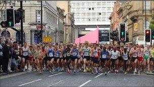 The start line at The Blaydon Races in 2008