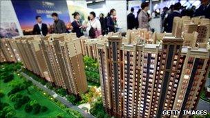 Customers at a property launch in China