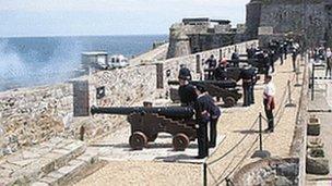 The 21 gun salute in Guernsey (generic)