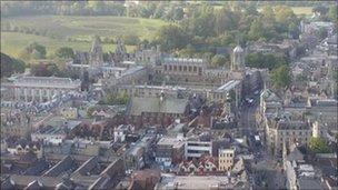 Oxford from the air