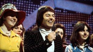 Tony Blackburn presenting Top of the Pops in 1970