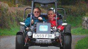 Peter Williams and Alison Kidd with a b bug