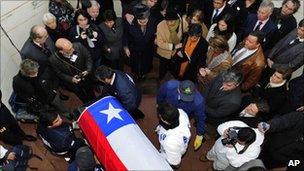 Salvador Allende's remains were exhumed on 23 May 2011