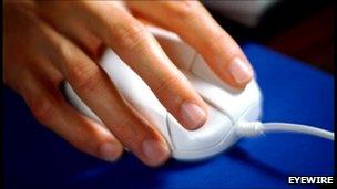 Person using a mouse (file pic)