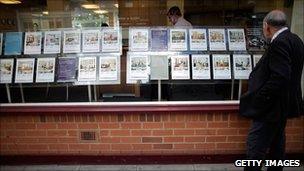 Estate agent's window