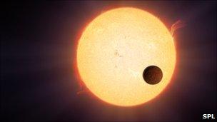 Artist's conception of transiting exoplanet