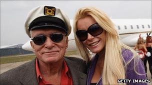 Mr Hefner and Ms Harris at Stansted Airport on 2 June.