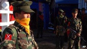 File photo of a soldier from the Kachin Independence Army, January 2010