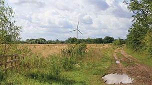 Projected view of Wanlip turbine