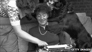 Enid Blyton with her daughters Gillian (left) and Imogen