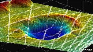 Crater shape (Nasa/The Johns Hopkins University Applied Physics Laboratory/Carnegie Institution of Washington)