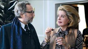 Fabrice Luchini and Catherine Deneuve in Potiche