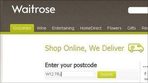 Waitrose online delivery website