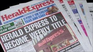 Herald Express paper