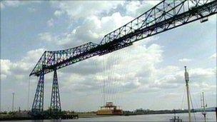 The Transporter Bridge in Middlesbrough