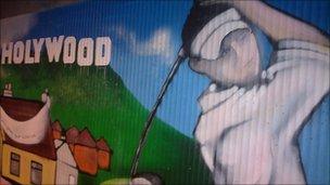 Wall mural honouring Rory McIlroy