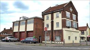 The former fire station in Hadleigh