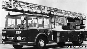 Hampshire Fire Service fire engine, 1972. Photo: Getty Images