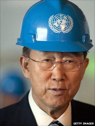 Ban Ki Moon in the United Nations Trusteeship Council chambers June 9, 2011