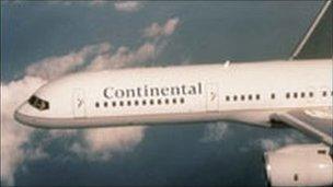 Continental Airlines aircraft