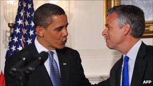 Jon Huntsman and Barack Obama