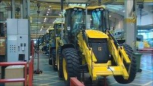 JCB production line