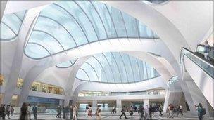 Artist's impression of the atrium