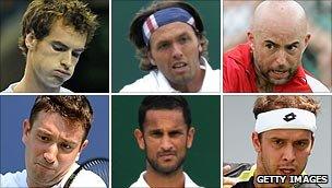 Andy Murray, Lee Childs, Jamie Delgado, Alex Bogdanovic, Arvind Parmar, and Josh Goodall