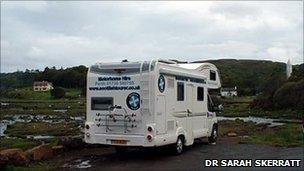 Dr Sarah Skerratt's mobile home. Pic: Dr Sarah Skerratt