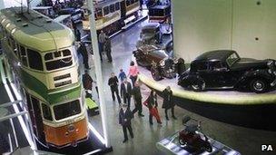 Interior view of the new Riverside Museum in Glasgow