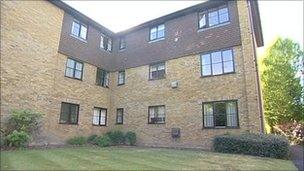 Flats at Collingwood Place, where Levi Bellfield lived with his family