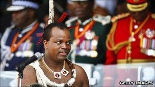 Swaziland's King Mswati (archive shot)