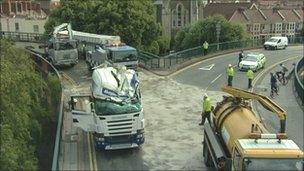 Scene of the crash in Bristol