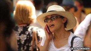 Woman speaking on the phone