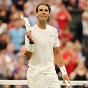 Rafa Nadal in Wimbledon